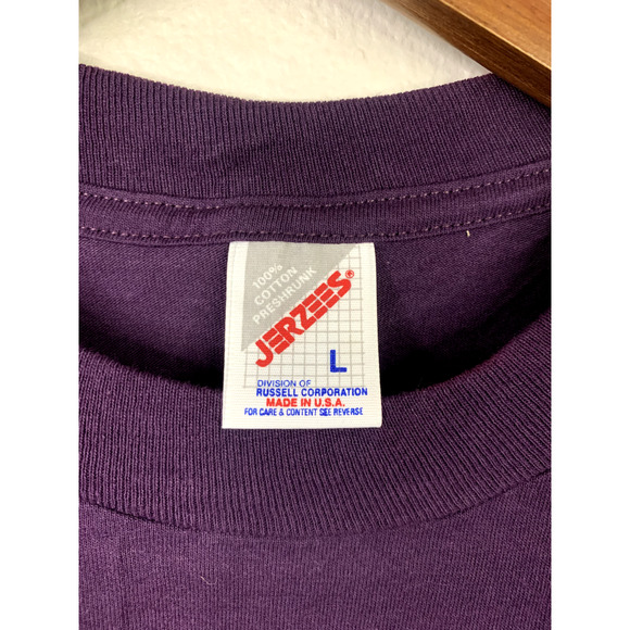 Vintage Tennessee Smoky Mountains Shirt Bear Tee Purple T-Shirt VTG 90s Large - Picture 4 of 7